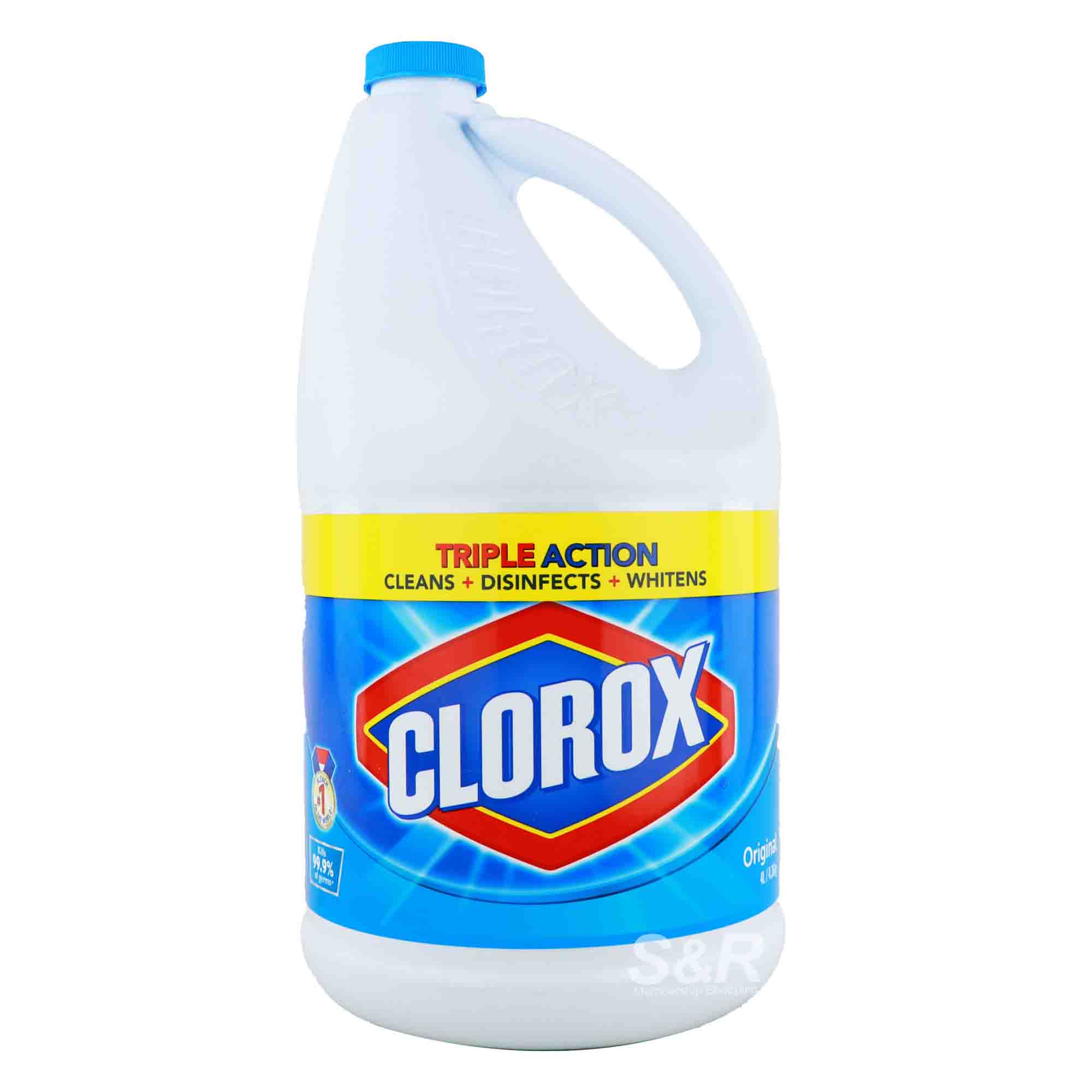 Clorox Triple Action Liquid Bleach Original 4L